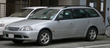 Штатные чехлы из экокожи Автокомфорт Toyota Caldina с 1997 г. по 2002 г. 