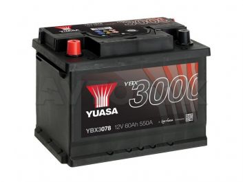Аккумулятор YBX 3078 60 a/ч 550a (243х175х190)