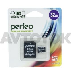 Флеш-карта Perfeo microSDHC 32Gb (с адаптером) 14463