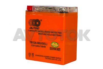 Аккумулятор Outdo YB12A-BS-I(индикатор) 12a/ч п.т.110а