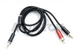 Соединительный кабель (3.5мм AUX->RCA(x2)) KY-180 (1м)