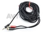 Соединительный кабель (3.5мм AUX->RCA(x2)) KY-180 (5м)
