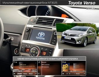 Мультимедийный навигационный блок для оригинальной мультимедийной системы автомобиля Toyota Verso (2014+)NT3025 